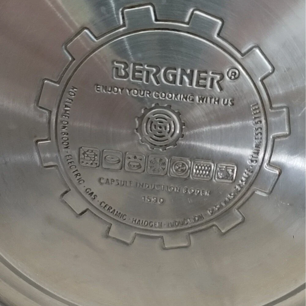 Bergner 1590 Stainless Steel Whistling Tea Kettle 2L Navy/Silver Induction